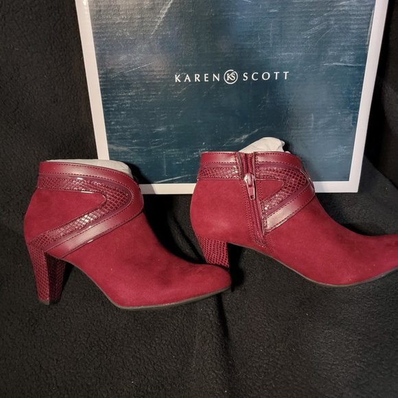 KAREN SCOTT Size6 WINE - Picture 1 of 2